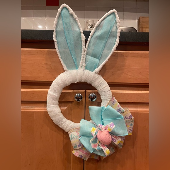 Easter Bunny Wreath Homemade - Picture 1 of 1